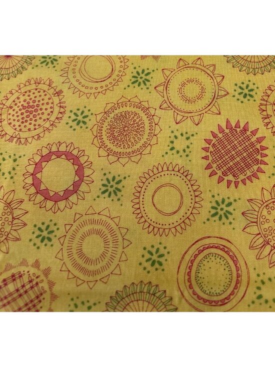Moda Other - Solana Robin Pickens Moda Cotton Quilting Fabric 28x43" Sunflower Yellow Pink